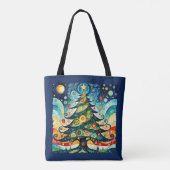 Weihnachtsbaum in abstrakter Kunst 3 - Fanspass Tasche (Rückseite)
