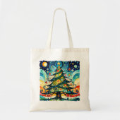 Weihnachtsbaum in abstrakter Kunst 3 - Fanspass Tragetasche (Vorne)