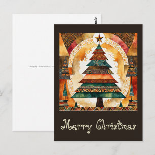 Weihnachtsbaum in abstrakter Kunst 44 - Fan Fun Postkarte