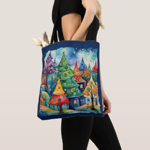 Weihnachtsbaum in abstrakter Kunst 8 - Fan Fun Tasche