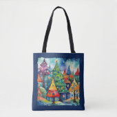 Weihnachtsbaum in abstrakter Kunst 8 - Fanspass Tasche (Vorderseite)