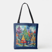 Weihnachtsbaum in abstrakter Kunst 8 - Fanspass Tasche (Rückseite)