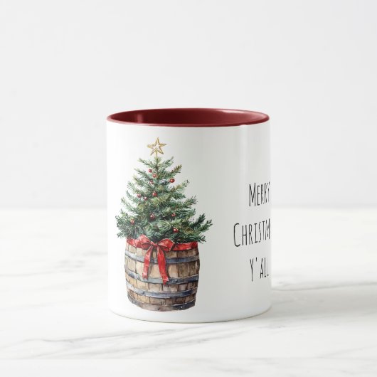 Weihnachtsbaum in Barrel Tasse (Zentrum)