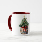 Weihnachtsbaum in Barrel Tasse (Vorderseite Links)