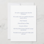 Weihnachtsbaum in Delft Blue anpassbar Einladung (Rückseite)