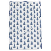 Weihnachtsbaum in Delft Blue Mittlere Geschenktüte (Vorderseite)