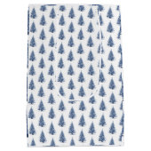 Weihnachtsbaum in Delft Blue Mittlere Geschenktüte (Rückseite)