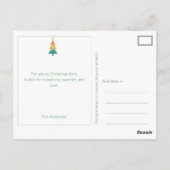 Weihnachtsbaum in der Dämmerung Feiertag Gruß Post Postkarte (Rückseite)