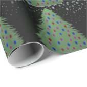 Weihnachtsbaum in der Nacht~ Geschenk-Verpackung Geschenkpapier (Rolleneckpunkt)