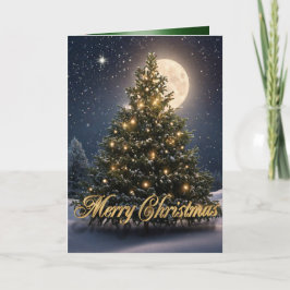 Weihnachtsbaum in der Schneeurlaubskarte Feiertagskarte