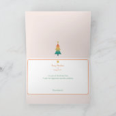 Weihnachtsbaum in der Urlaubskarte Dankeskarte (Innenseite)