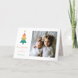 Weihnachtsbaum in der Urlaubskarte Dankeskarte