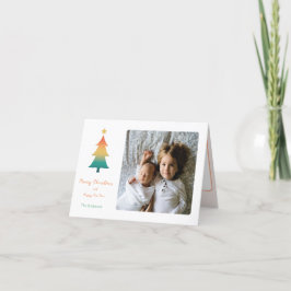 Weihnachtsbaum in der Urlaubskarte Dankeskarte