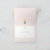 Weihnachtsbaum in der Urlaubskarte Dankeskarte (Innenseite)