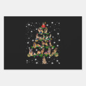 Weihnachtsbaum in Deutschland mit Lichteinfall Geschenkpapier Set (Vorderseite)