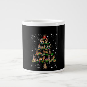 Weihnachtsbaum in Deutschland mit Lichteinfall Jumbo-Tasse