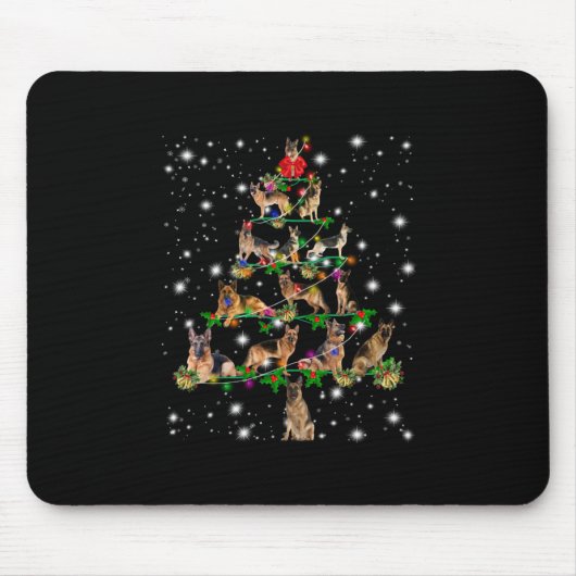 Weihnachtsbaum in Deutschland mit Lichteinfall Mousepad (Vorne)