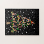 Weihnachtsbaum in Deutschland mit Lichteinfall Puzzle (Horizontal)