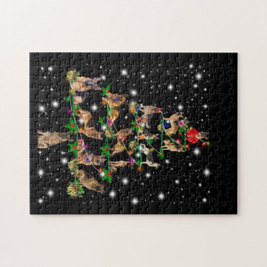 Weihnachtsbaum in Deutschland mit Lichteinfall Puzzle (Horizontal)