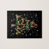 Weihnachtsbaum in Deutschland mit Lichteinfall Puzzle (Horizontal)