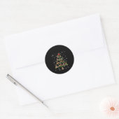 Weihnachtsbaum in Deutschland mit Lichteinfall Runder Aufkleber (Umschlag)