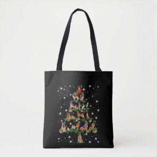 Weihnachtsbaum in Deutschland mit Lichteinfall Tasche