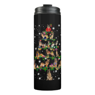 Weihnachtsbaum in Deutschland mit Lichteinfall Thermosbecher