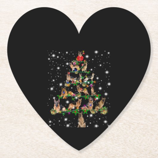Weihnachtsbaum in Deutschland mit Lichteinfall Untersetzer (Vorderseite)