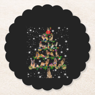 Weihnachtsbaum in Deutschland mit Lichteinfall Untersetzer