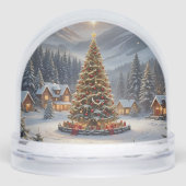 Weihnachtsbaum in einem Bergdorf Schneekugeln (Vorderseite)