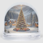 Weihnachtsbaum in einem Bergdorf Schneekugeln (Rückseite)