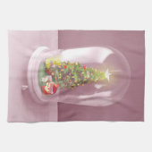 Weihnachtsbaum in einem Glaskuppel Geschirrtuch (Horizontal)
