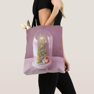 Weihnachtsbaum in einem Glaskuppel Tasche