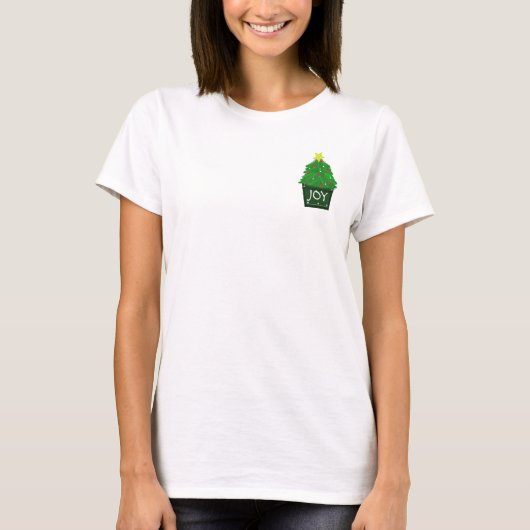 Weihnachtsbaum in einem grünen Planter T-Shirt (Vorderseite)