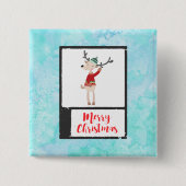 Weihnachtsbaum in einem üppigen Pullover Button (Vorderseite)