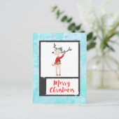 Weihnachtsbaum in einem üppigen Pullover Feiertagspostkarte (Stehend Vorderseite)