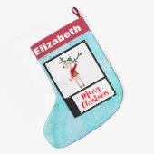 Weihnachtsbaum in einem üppigen Pullover Großer Weihnachtsstrumpf (Rückseite (Hängend))