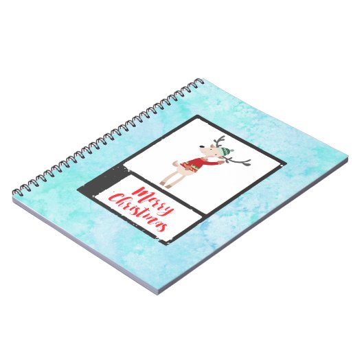 Weihnachtsbaum in einem üppigen Pullover Notizblock (Linke Seite)