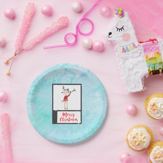 Weihnachtsbaum in einem üppigen Pullover Pappteller (Party)