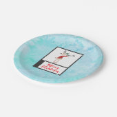 Weihnachtsbaum in einem üppigen Pullover Pappteller (Schrägansicht)