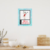 Weihnachtsbaum in einem üppigen Pullover Poster (Küche)