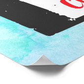 Weihnachtsbaum in einem üppigen Pullover Poster (Ecke)