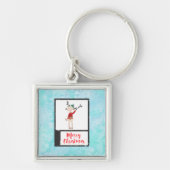 Weihnachtsbaum in einem üppigen Pullover Schlüsselanhänger (Vorne)