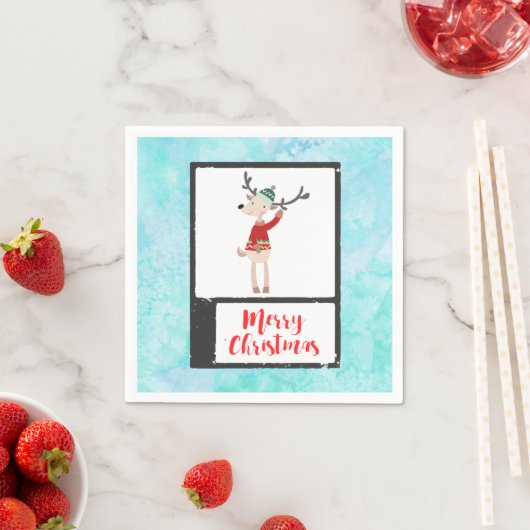 Weihnachtsbaum in einem üppigen Pullover Serviette (Beispiel)