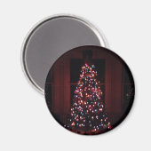 Weihnachtsbaum in Fensterbild Magnet (Vorderseite/Rückseite)