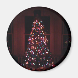 Weihnachtsbaum in Fensterbild Magnet
