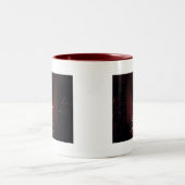 Weihnachtsbaum in Fensterbild Zweifarbige Tasse (Mittel)