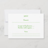Weihnachtsbaum in Grün, einfach und stilvoll. RSVP Karte (Rückseite)