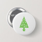 Weihnachtsbaum in Grünem und im Weiß Button (Vorne & Hinten)