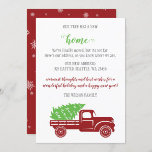 Weihnachtsbaum in Lkw Wir haben Urlaubskarten vers